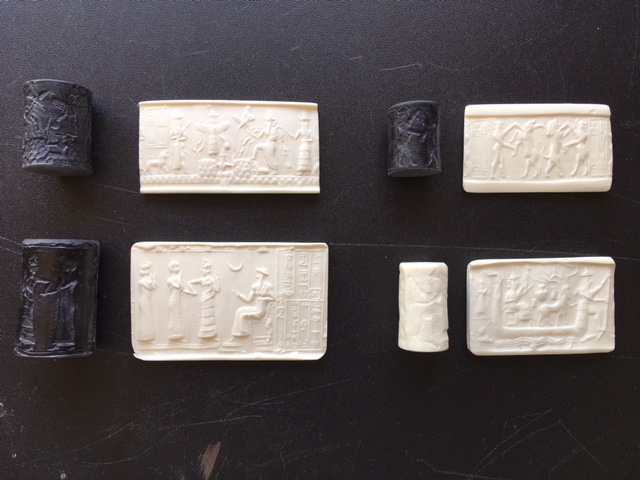 Ancient Mesopotamian Cylinder Seal Set Recreations - Click Image to Close